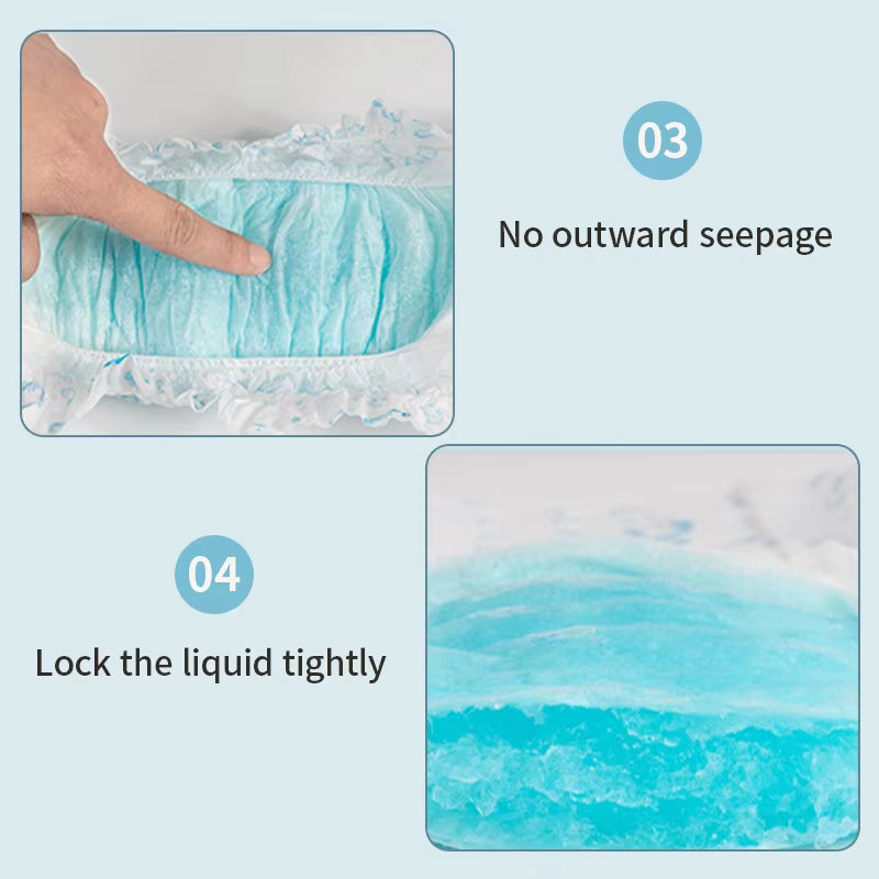 10Pcs Dog Diapers Males Females Disposable Nappies Pants Physiological Underwear Adjustable Leakproof Breathable Safety Pants