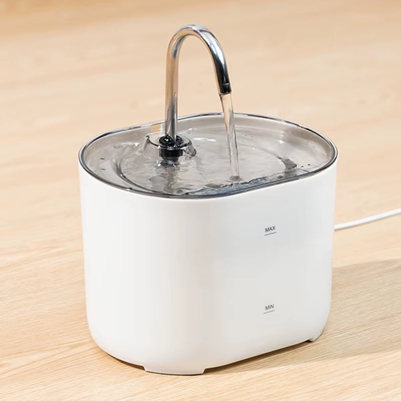 Cats Water Fountain Automatic Filter Cats Fountain with Stainless Steel Faucet Silent Water Pump Pet Cats Dog Water Dispenser