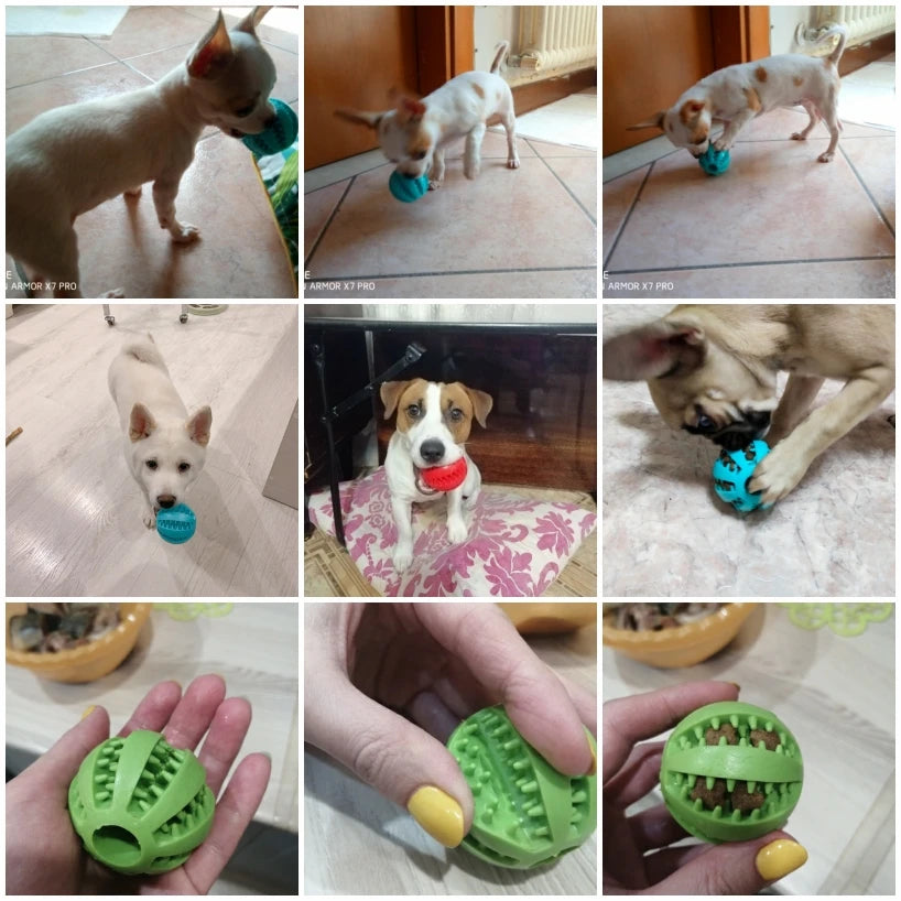 Rubber Tooth Cleaning Snack Ball for Dogs Indestructible Dog Toy for Large Dogs Soft Pet Chew Toys Interactive Dog Accessories